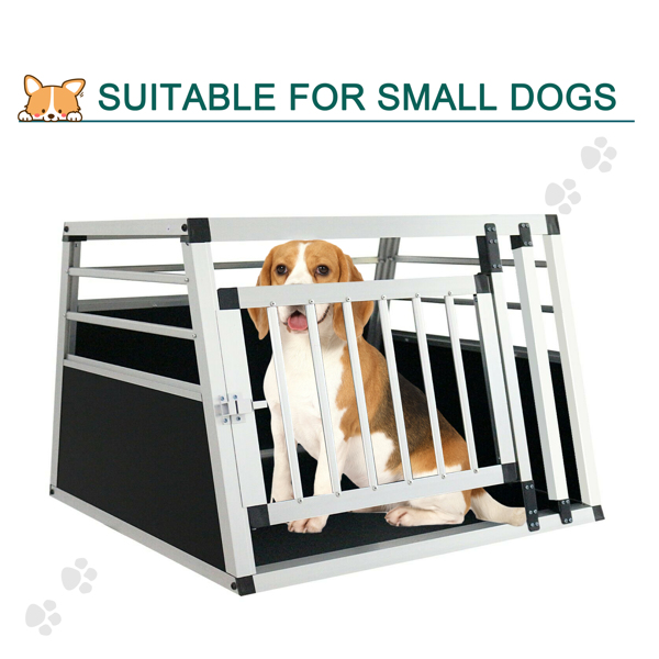 Pet Aluminium Car Dog Cage, Travel Puppy Car Crate Pet Carrier