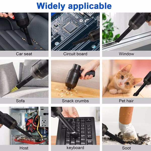 Electric Portable Cordless Air Duster Keyboard PC Car Cleaner Tool Rechargeable