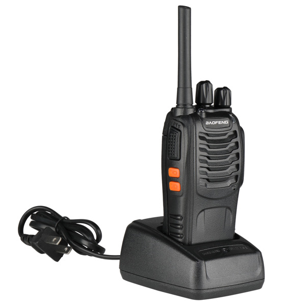 BF-88A 5W FRS Frequency 16-CH Handheld Walkie Talkies Black