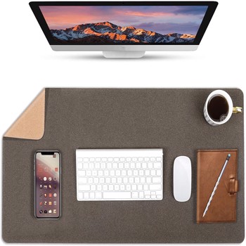 Desk Pad,Natural Cork Mouse Pad,31.5\\"x 15.7\\" Laptop Desk Table Protector,Double-Sided Keyboard pad,for Office/Home/Gaming