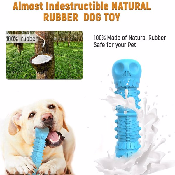 Dog Chew Toys, Dog Toys for Aggressive Chewers Indestructible Dog Squeaky Toys for Large/Medium Breed,Interactive Durable Puppy Teething chew Toys,Dog Toothbrush with Natural Rubber