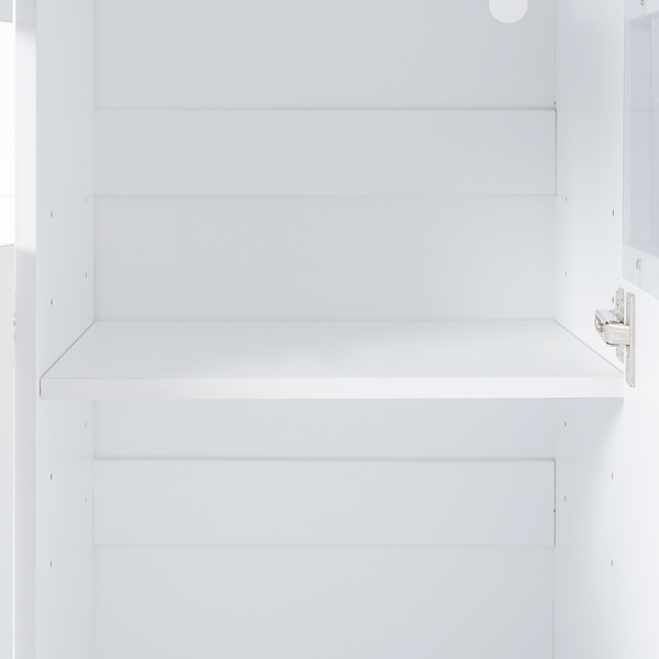 Modern white side cabinet with LED lights,high glossy front living room side storage cabinet