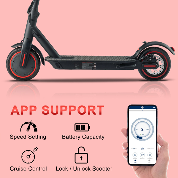 【Not certified, not for sale on Amazon】8.5 Inch Inner Honeycomb Tire 36V 10A.h Electric Scooter Black