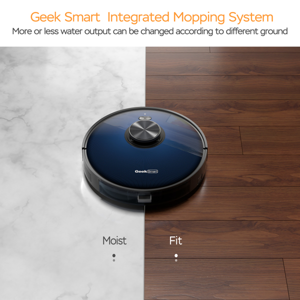 【周末无法发货，谨慎下单】Geek Smart L7 Robot Vacuum Cleaner and Mop, LDS Navigation, Wi-Fi Connected APP, Selective Room Cleaning,MAX 2700 PA Suction, Ideal for Pets and Larger Home(Banned from selling on Amazon）