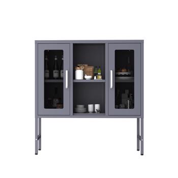 Steel storage cabinet,Metal Storage Cabinet with 2 Door, Display Cabinet , Locker for Home Office, Living Room, Bedroom, Bathroom, Entryway