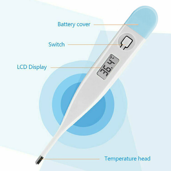 50Pcs Digital LCD Thermometer Medical Baby Adult Body Mouth Temperature Randomly ℃