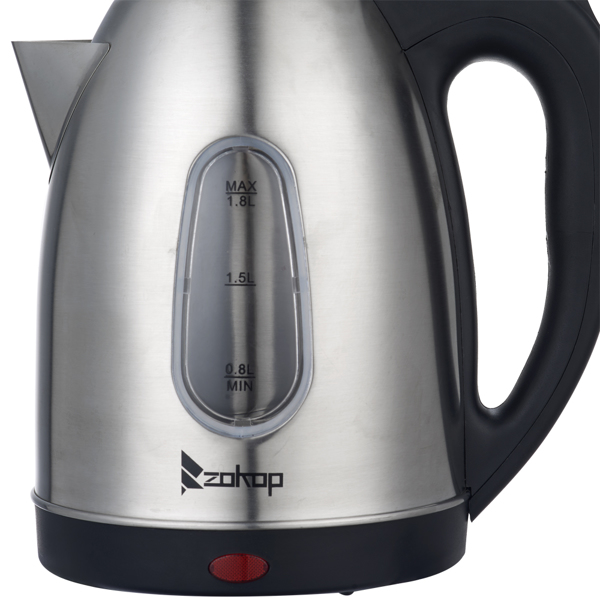 US Standard  HD-1802S 110V 1500W 1.8L Stainless Steel Electric Kettle with Water Window