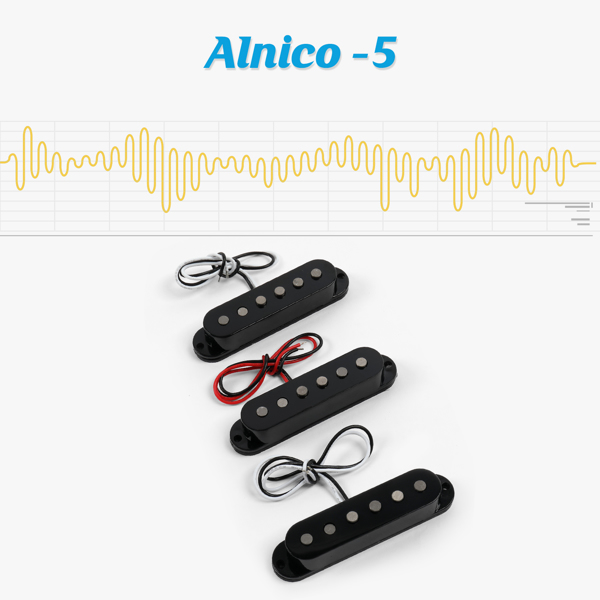 【Do Not Sell on Amazon】Glarry GSTP-01 Alnico 5 Staggered Single Coil Pickups S-S-S Set for ST Electric Guitar
