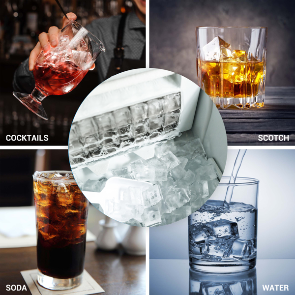 Countertop Ice Maker, Portable Ice Maker Countertop, Makes 24 Ice Cubes at a Time