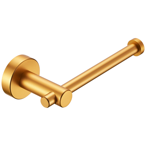 Toilet Paper Holder Brushed Gold Thicken Space Aluminum Toilet Roll Holder for Bathroom, Kitchen, Washroom Wall Mount [Unable to ship on weekends, please place orders with caution]
