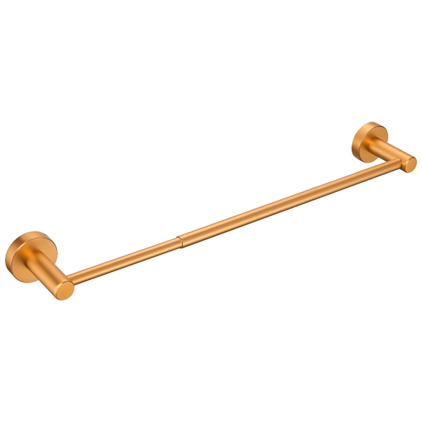 16-27 Inches Adjustable Expandable Towel Bar for Bathroom Kitchen Thicken Space Aluminum Wall Mount Brushed Gold[Unable to ship on weekends, please place orders with caution]