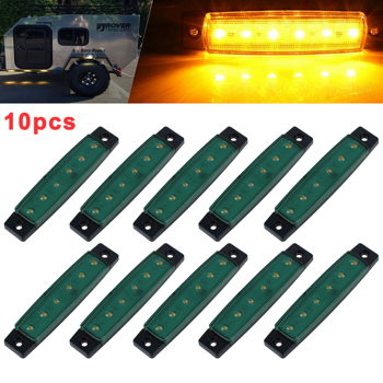 3.8\\" Amber 6SMD LED Side Marker Indicators Light Truck Trailer Car Clearance