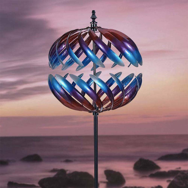Multicolored Split Sphere Wind Spinner
