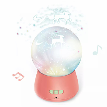 Music Projection Night Light, 360 Degree Rotating Music Projection Night Light Is A Good Helper To Soothe Your Baby To Sleep, Red