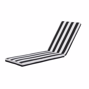 Outdoor Lounge Chair Cushion Replacement Patio Funiture Seat Cushion Chaise Lounge Cushion（Black/White Color）