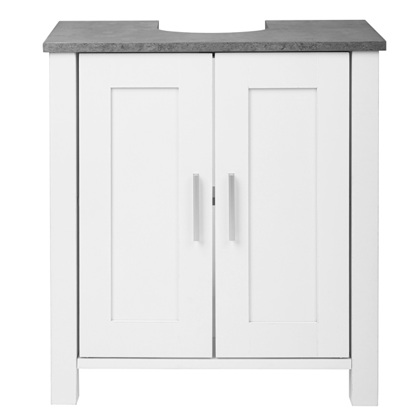 2 Doors Storage Cabinet Under Sink Bathroom Vanity, Wood Pedestal Sink Base Cabinet 