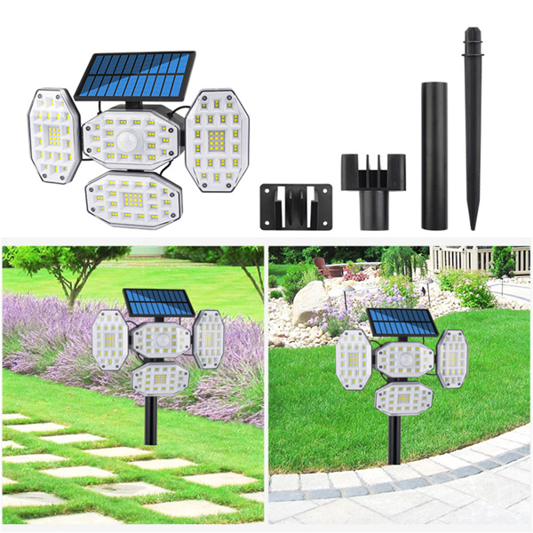 Upgraded Solar Motion Sensor Light Security Lamp Garden Outdoor Waterproof