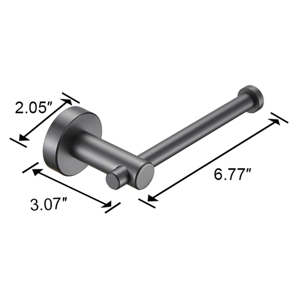 Toilet Paper Holder Gun Grey Thicken Space Aluminum Toilet Roll Holder for Bathroom, Kitchen, Washroom Wall Mount [Unable to ship on weekends, please place orders with caution]