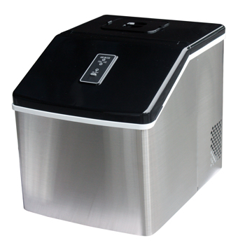 Countertop Ice Maker Machine, Portable Ice Makers Countertop, ,Make 24 pieces of ice at a time，silver
