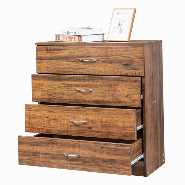 MDF Wood Simple 4-Drawer Dresser Vintage Color