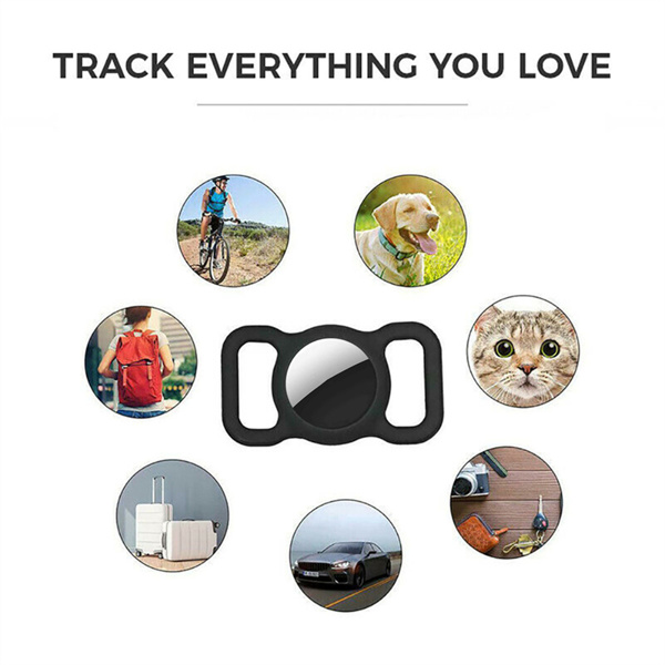  For Apple Airtag GPS Finder Dog Pet Collar Loop Silicone Protective Case