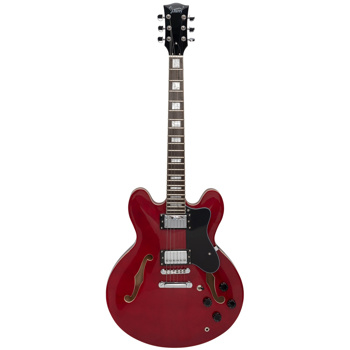 [Do Not Sell on Amazon] Glarry GGS101Electric Guitars Semi-Hollow Body Tune-o-matic Bridge , HH Pickups, Laurel Wood Fingerboard Red