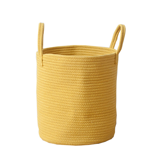 2 X Large Baskets for Blanket Cotton Rope Woven Storage Baskets with Strong Handles Nursery Laundry Basket Kids Toy Hamper
