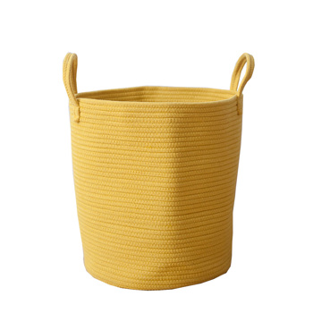 Large Baskets for Blanket Cotton Rope Woven Storage Baskets with Strong Handles Nursery Laundry Basket Kids Toy Hamper