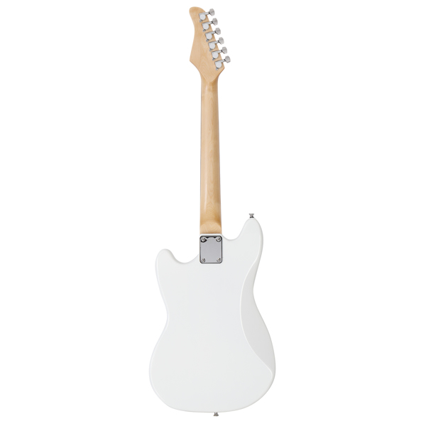 [Do Not Sell on Amazon] Glarry Full Size 6 String S-S Pickup GMF Electric Guitar with Bag Strap Connector Wrench Tool White