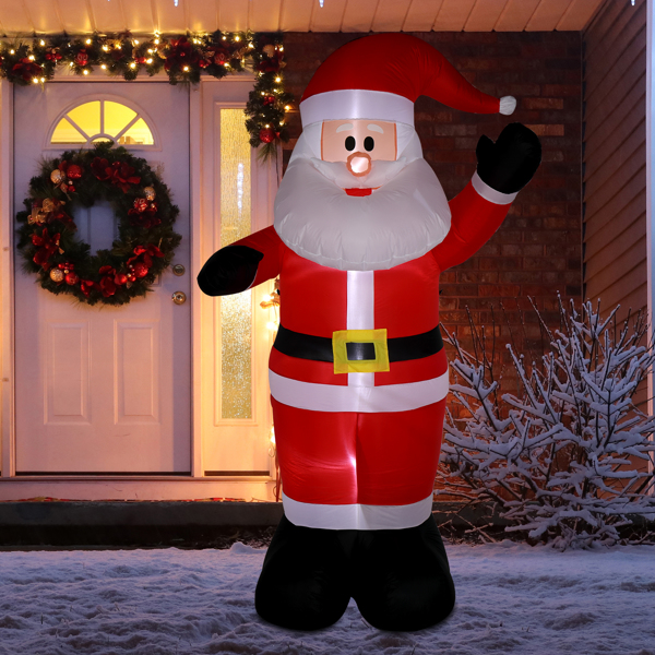 8ft with 4 String Lights Inflatable Garden Santa Claus Decoration