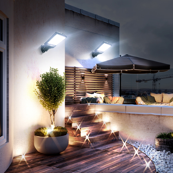 LED Solar Wall Light Motion Sensor Outdoor Garden Security Yard Lamp