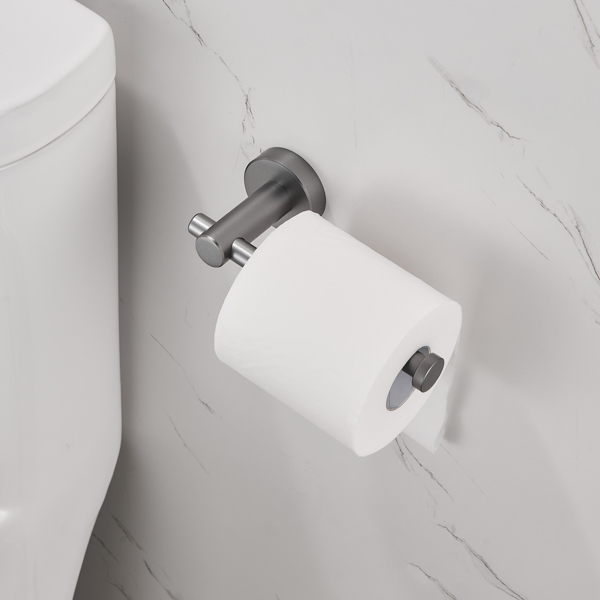 Toilet Paper Holder Gun Grey Thicken Space Aluminum Toilet Roll Holder for Bathroom, Kitchen, Washroom Wall Mount [Unable to ship on weekends, please place orders with caution]