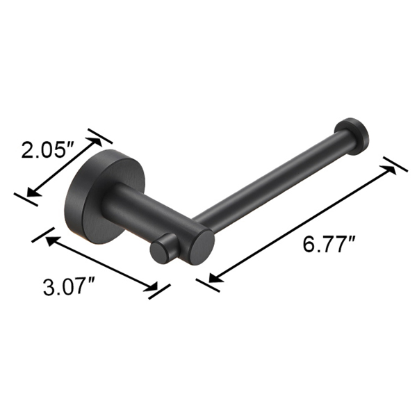 Toilet Paper Holder Matte Black Thicken Space Aluminum Toilet Roll Holder for Bathroom, Kitchen, Washroom Wall Mount [Unable to ship on weekends, please place orders with caution]