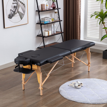 Massage Table Portable Massage Bed Lash Bed Facial Table Reiki Table SPA Beds for Esthetician Portable Height Adjustable Carrying Bag & Accessories 2 Section Shop & Home Black