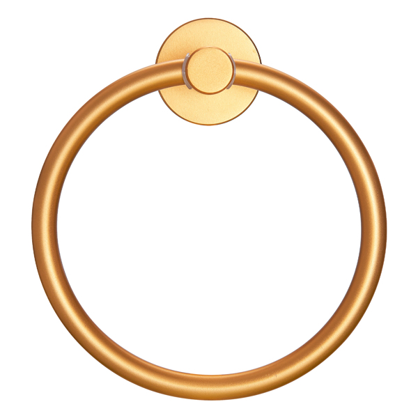 Towel Ring Brushed Gold, Bath Hand Towel Ring Thicken Space Aluminum Round Towel Holder for Bathroom[Unable to ship on weekends, please place orders with caution]