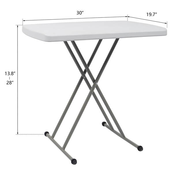76*50*70.5cm Liftable Garden Plastic Table White