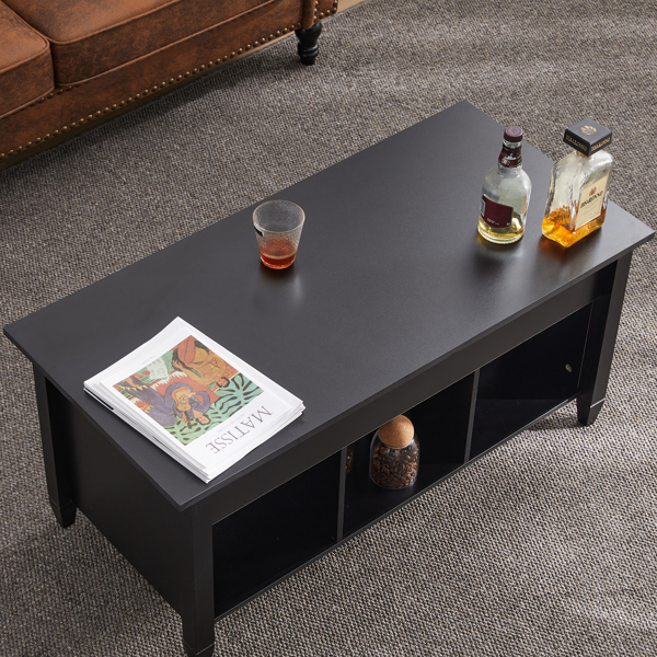 Lift Top Coffee Table Modern Furniture Hidden Compartment And Lift Tabletop Black