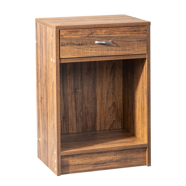 FCH Retro Color Particleboard Triamine Curved Handle One Drawer Bedside Table