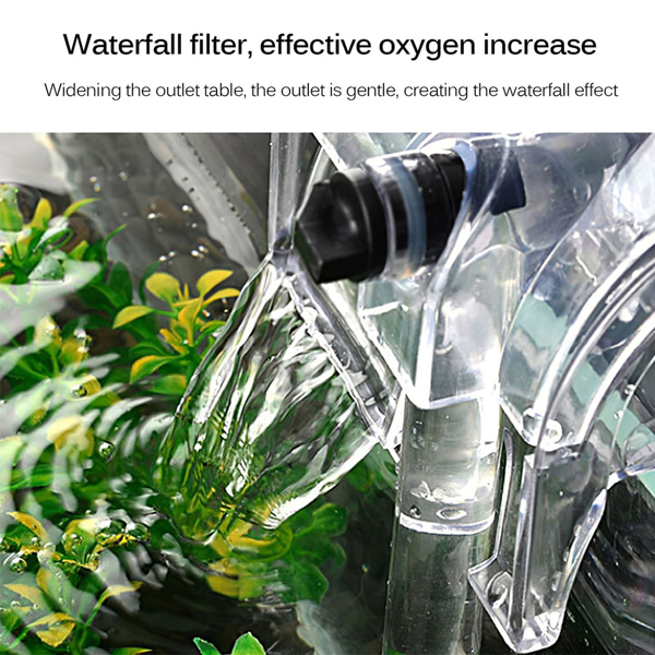 Aquarium Fish Tank Mini Waterfall Hang On External Oxygen Pump Water Filter