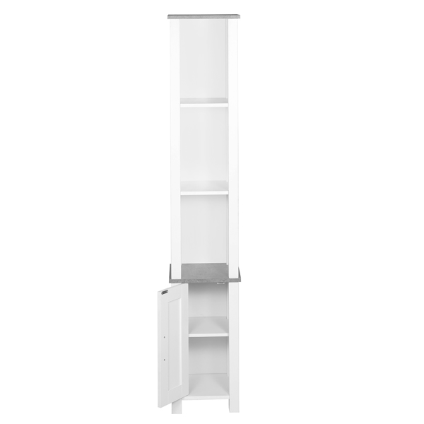  Drawer and Cupboard, Bamboo Narrow Tall Tower Cabinet for Freestanding Furniture