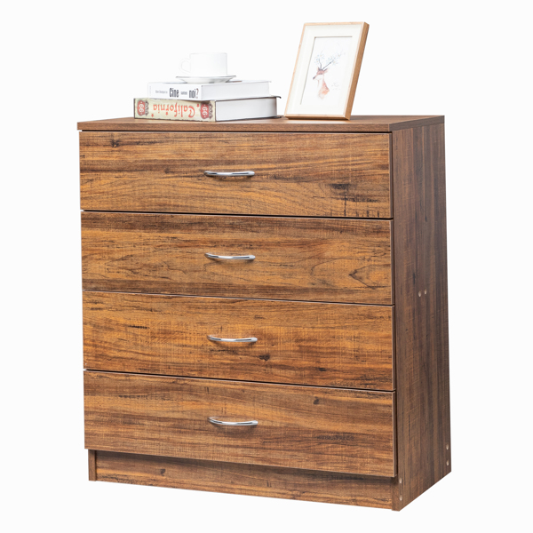 MDF Wood Simple 4-Drawer Dresser Vintage Color