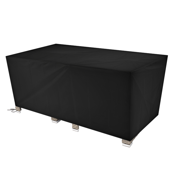 120x120x 74cm 210D Oxford Cloth Outdoor Furniture Dust Cover Rain Cover Outdoor Table and Chair Cover Black