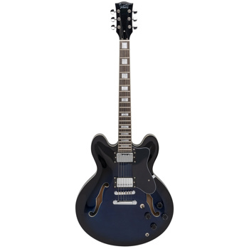 [Do Not Sell on Amazon]Glarry GGS101 Electric Guitars Semi-Hollow Body Tune-o-matic Bridge , HH Pickups, Laurel Wood Fingerboard Blue