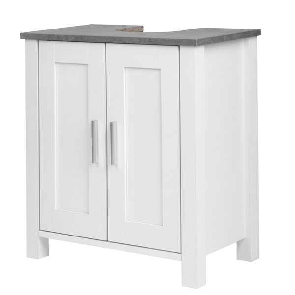 2 Doors Storage Cabinet Under Sink Bathroom Vanity, Wood Pedestal Sink Base Cabinet 