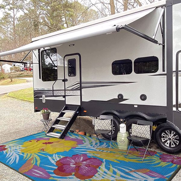 Outdoor Patio Rug All Weather Outdoor Carpet for Front Porch RV Rug