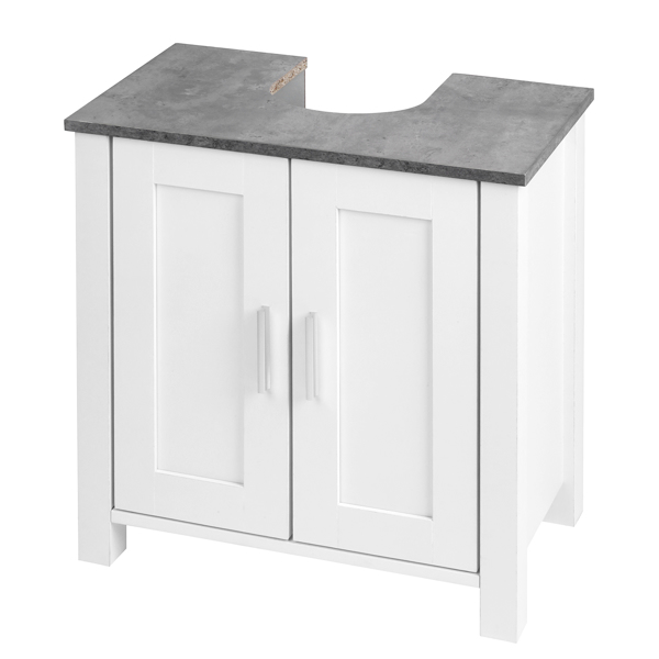 2 Doors Storage Cabinet Under Sink Bathroom Vanity, Wood Pedestal Sink Base Cabinet 