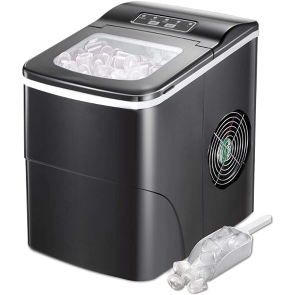 Countertop Ice Maker Machine, Portable Ice Makers Countertop,,Make 9 pieces of ice at a time，bullet shaped ice cubes