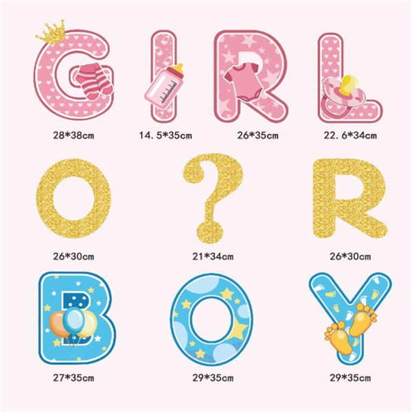 10PCS Gender Reveal Yard Sign With Stakes Boy or Girl Baby Shower Party Supplies for Indoor Outdoor Decoracion