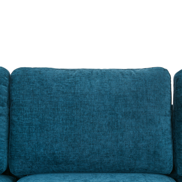 U-Shaped 4-Seat Indoor Modular Sofa Blue-Green Color