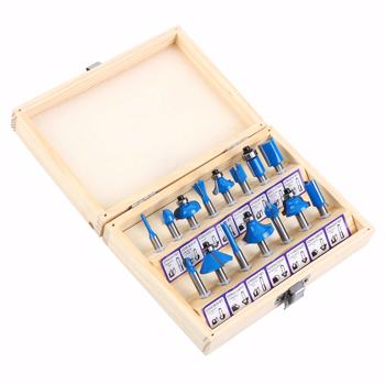 10100 Tungsten Carbide Router Bits | 15-Piece Set for Doors,Tables,Shelves,Cabinets,DIY Woodwork 